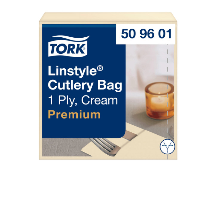 Pochette Tork Linstyle Premium 1-laags 390x390mm crème 509609