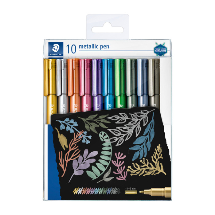 Gelpen Staedtler metallic etui à 10 kleuren