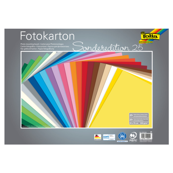 Fotokarton Folia 300gr 50x70cm 25vel assorti