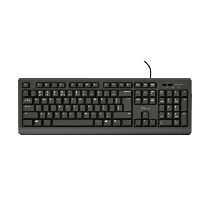Toetsenbord Trust Primo QWERTY zwart