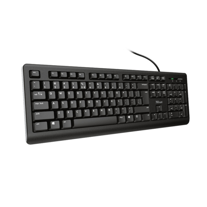 Toetsenbord Trust Primo QWERTY zwart