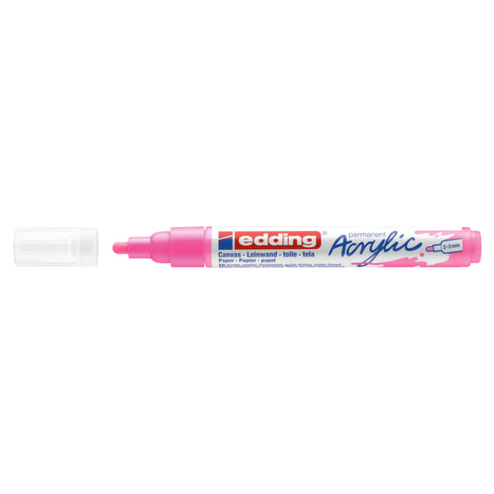Acrylmarker edding e-5100 medium neon roze