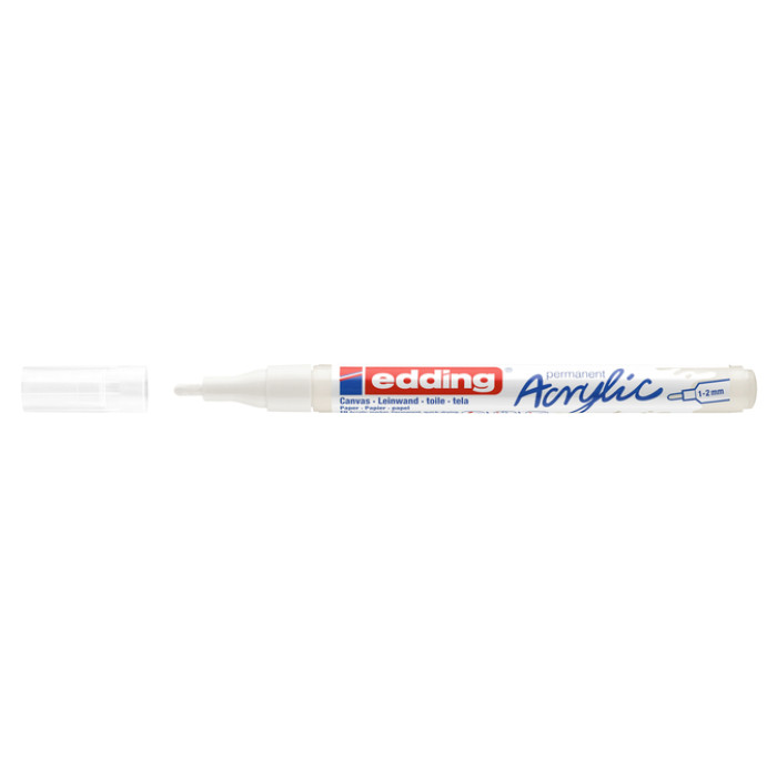Acrylmarker edding e-5300 fijn verkeerswit