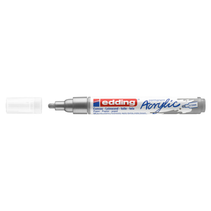Acrylmarker edding e-5100 medium zilver
