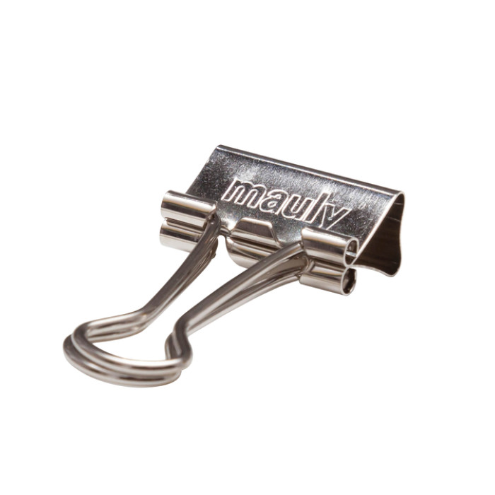 Papierklem MAUL 215 foldback 19mm capaciteit 7mm zilver 12 stuks