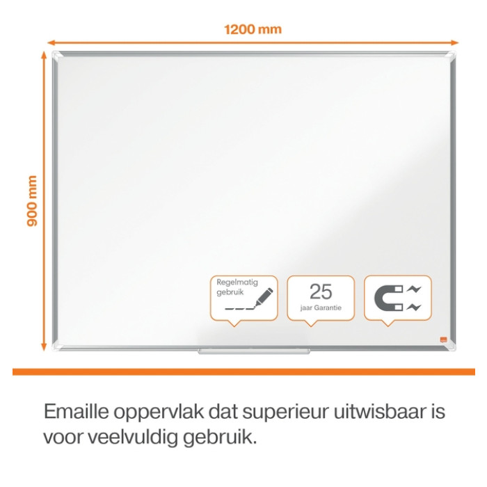 Whiteboard Nobo Premium Plus 90x120cm emaille