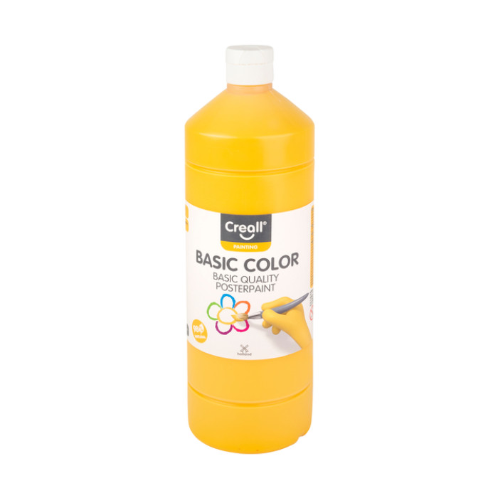 Plakkaatverf Creall basic donkergeel 1000ml