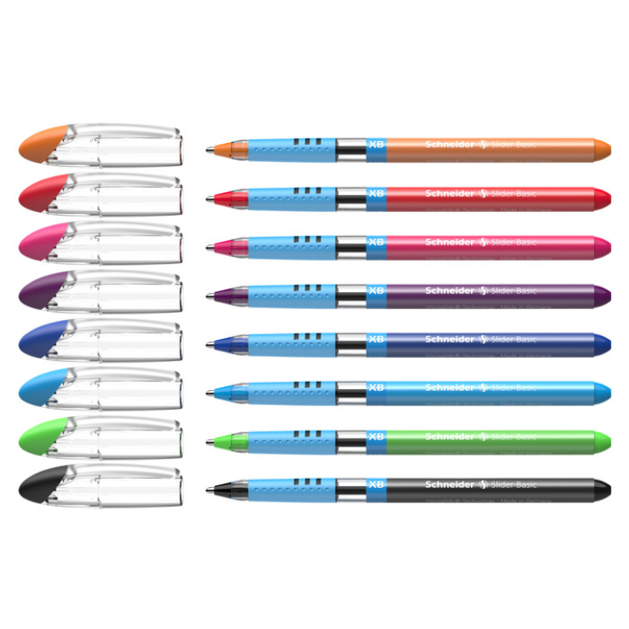 Rollerpen Slider Basic Colours extra breed etui à 8 stuks
