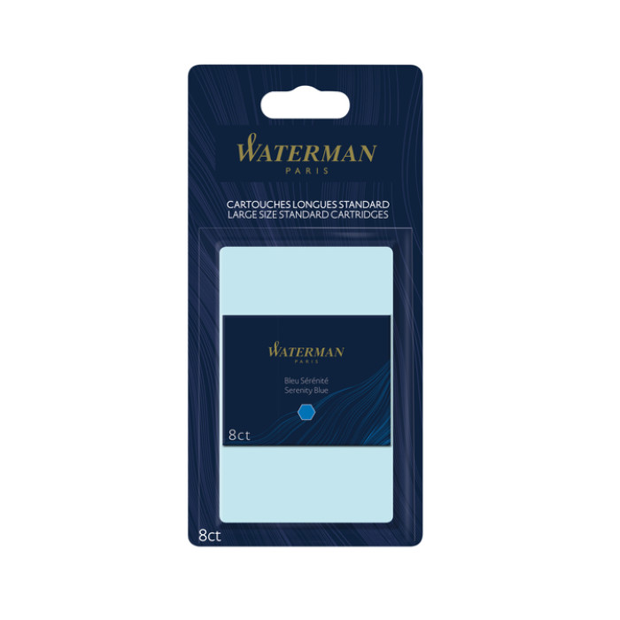Inktpatroon Waterman internationaal Florida blauw blister à 8 stuks