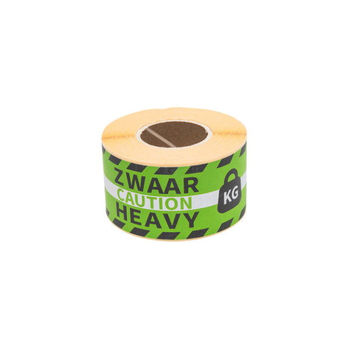 Waarschuwingsetiket Rillprint 46x125mm heavy groen 250 stuks