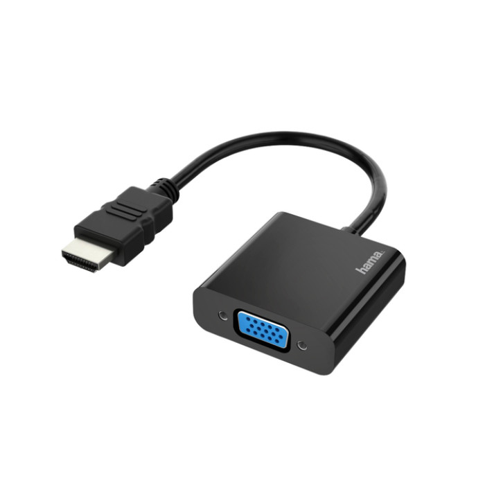 Adapter Hama HDMI-VGA zwart