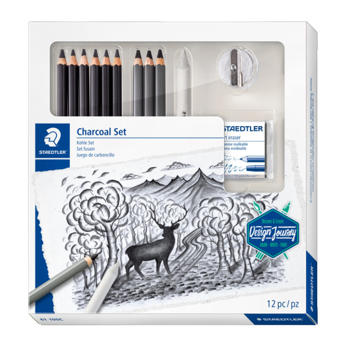 Houtskoolpotloodset Staedtler Design Journey 12-delig