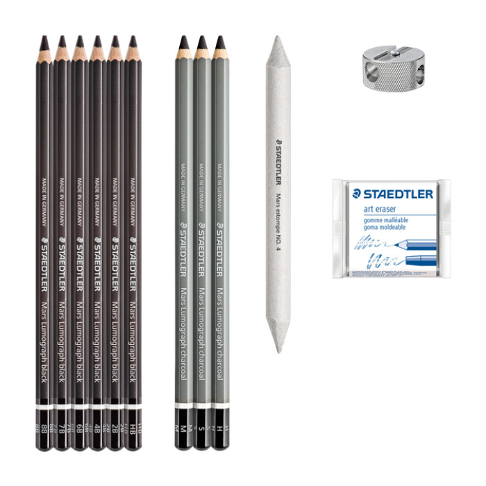 Houtskoolpotloodset Staedtler Design Journey 12-delig