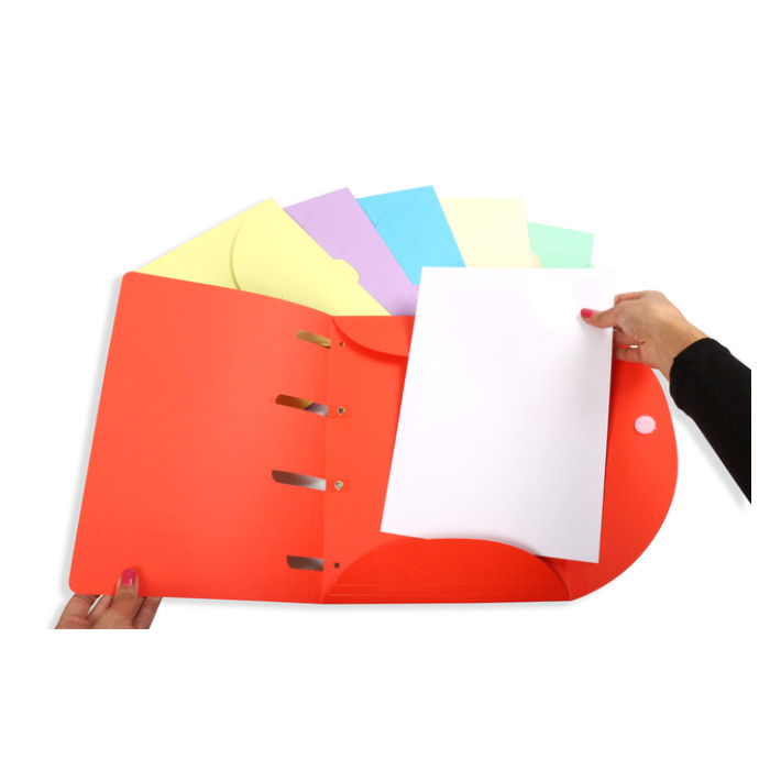 Smartfolder geperforeerde opbergmappen A4 assorti 6 stuks