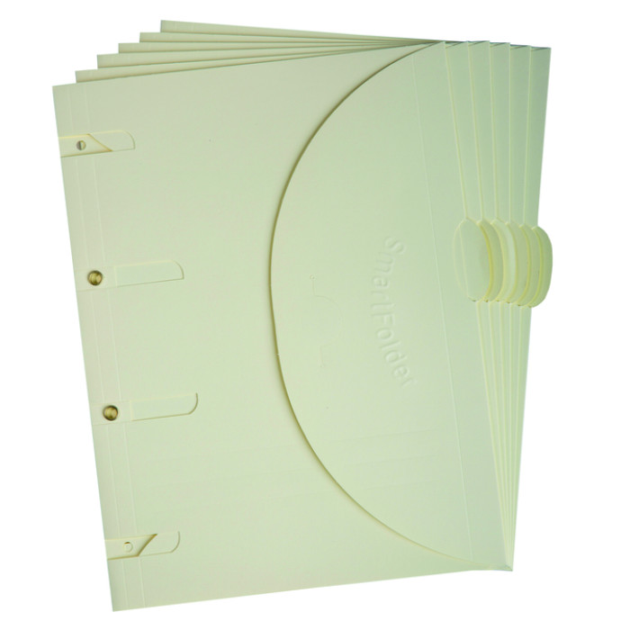 Smartfolder geperforeerde opbergmappen A4 Beige 6 stuks