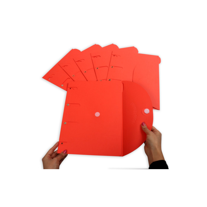 Smartfolder geperforeerde opbergmappen A4 Rood 6 stuks