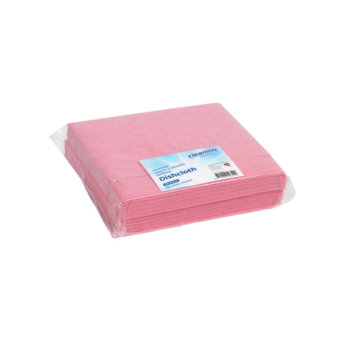 Werkdoek Cleaninq viscose 38x40cm roze 10 stuks