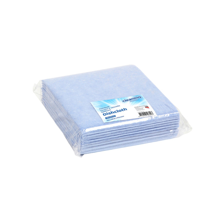 Werkdoek Cleaninq viscose 38x40cm blauw 10 stuks