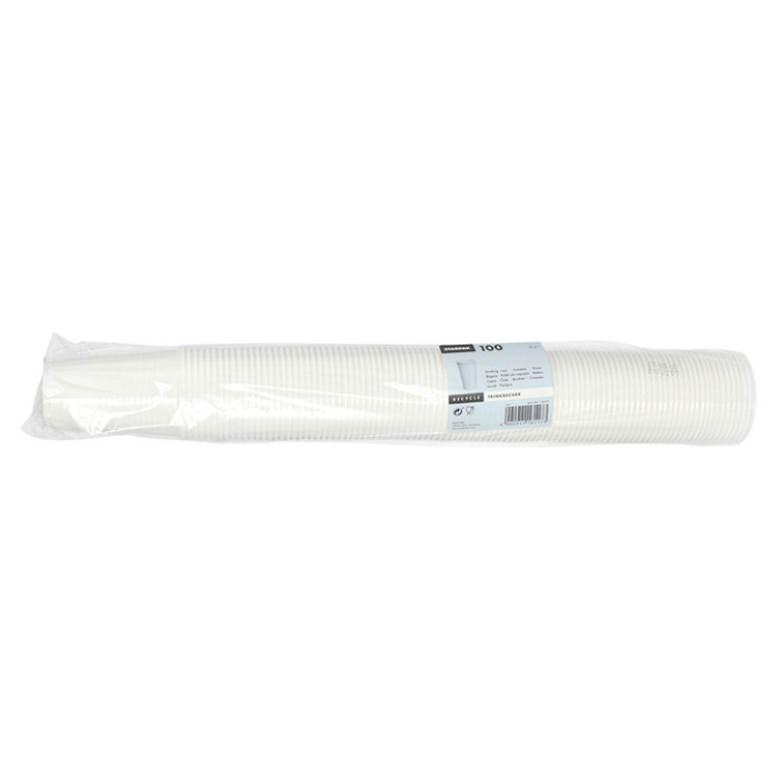 Beker IEZZY 200ml Ø70mm PP 100 stuks wit