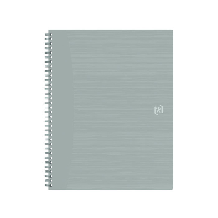 Spiraalblok Oxford Origin A4+ lijn 140 pagina's 80gr grijs