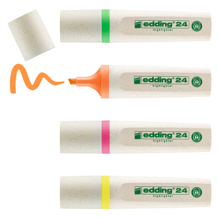 Markeerstift edding 24 EcoLine assorti set à 4 stuks