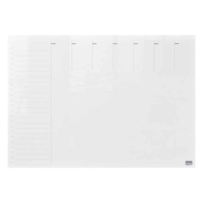 Weekplanner Nobo transparant acryl A4