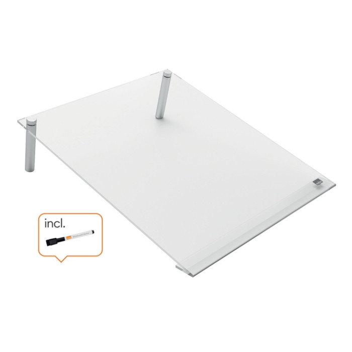 Notitiebord Nobo transparant acryl schuin A4