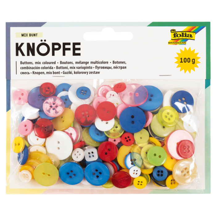Knopen Folia 100 gram assorti