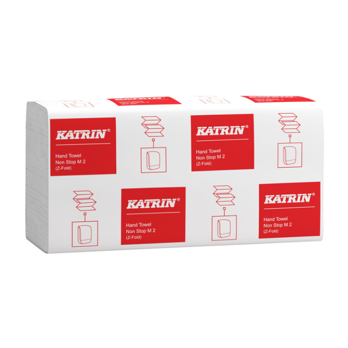 Handdoek Katrin z-vouw 2-laags 203x240mm 25x160 vel wit 61617