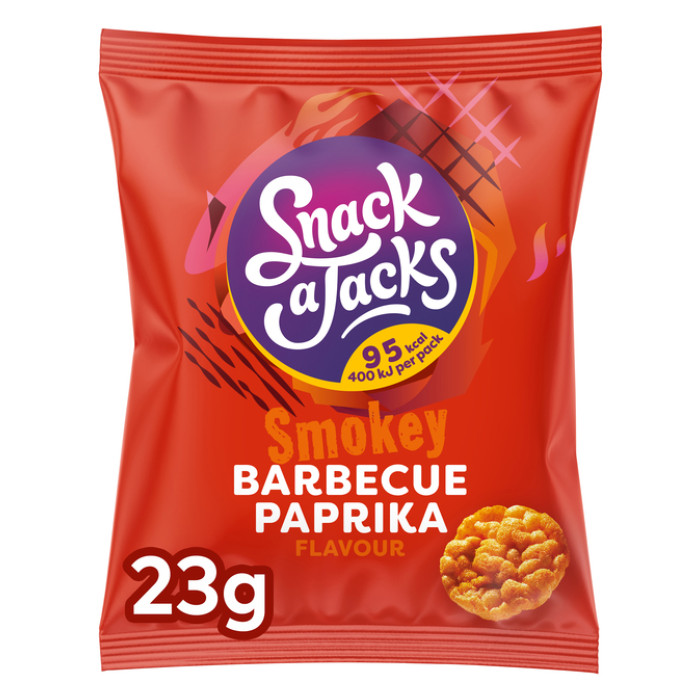 Mini rijstwafels Snack-a-Jacks barbeque paprika