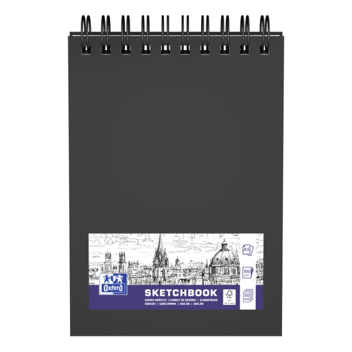Schetsboek Oxford A5 50 vel 100 gram spiraal