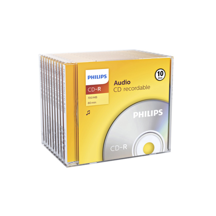 CD-R Philips 80Min audio JC 10 stuks