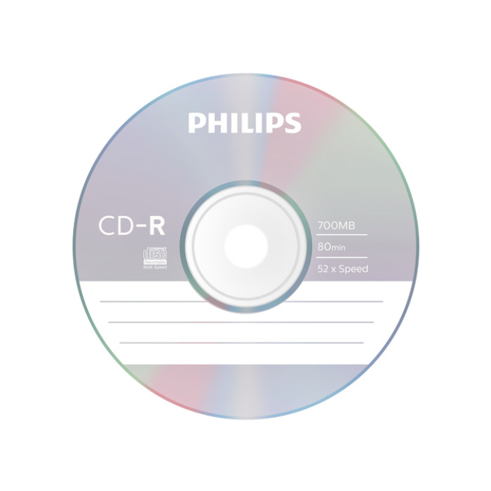 CD-R Philips 80Min 700MB 52x SP 100 stuks