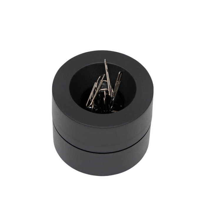 Papercliphouder MAULpro magnetisch recycled Ø73x60mm zwart