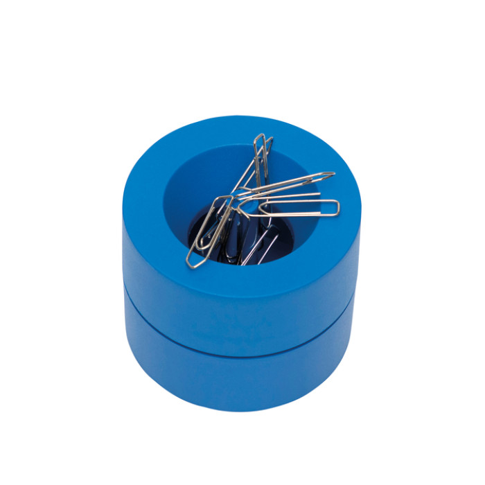 Papercliphouder MAULpro magnetisch recycled Ø73x60mm blauw