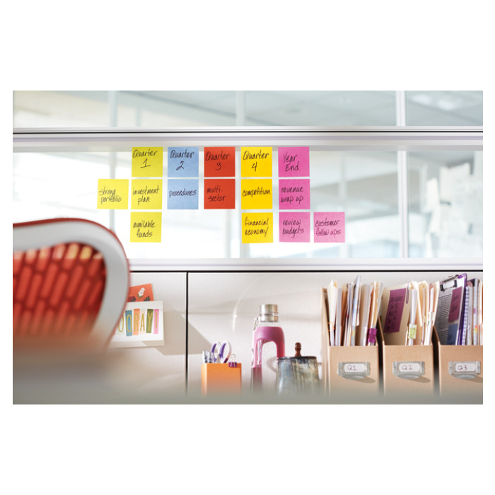 Memoblok Post-it 654 Super Sticky 76x76mm roze 90 vel