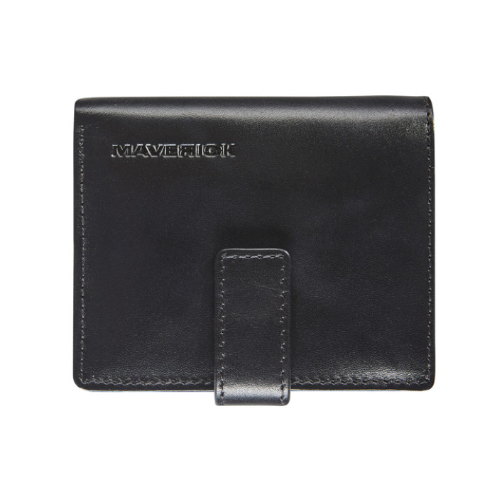 Kaarthouder Maverick All Black compact RFID leer zwart