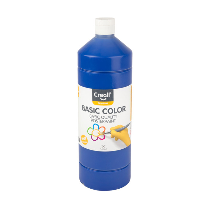 Plakkaatverf Creall basic donkerblauw 1000ml