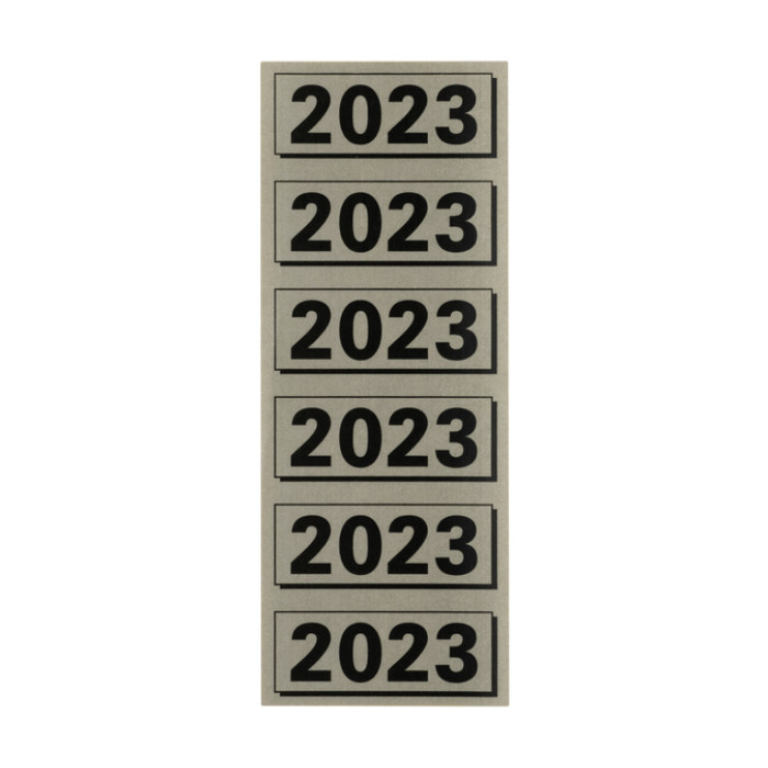 Rugetiket Elba 2023 57x25mm grijs