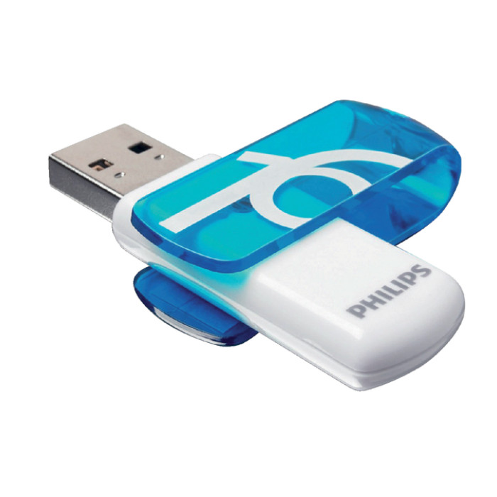 USB stick 2.0 Philips Vivid USB-A 16GB blauw