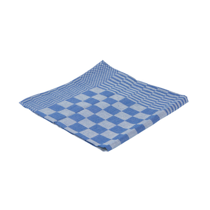 Theedoek Cleaninq blok marine 65x65cm blauw 6 stuks