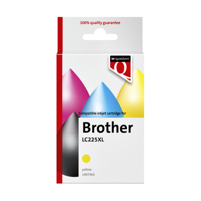 Inktcartridge Quantore alternatief tbv Brother LC225XL geel