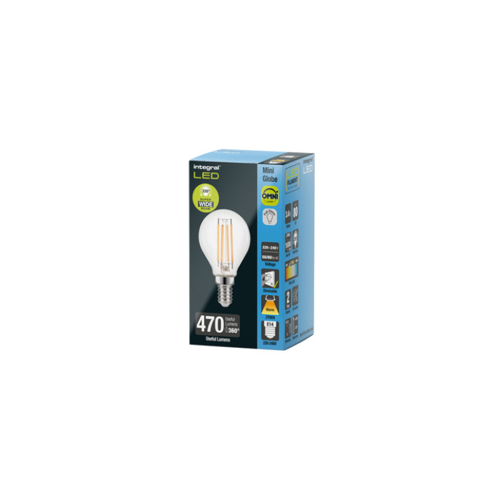 Ledlamp Integral E14 2700K warm wit 3.4W 470lumen