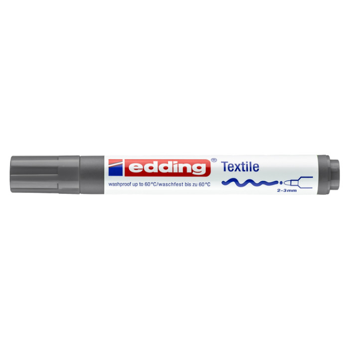 Textielmarker edding 4500 rond 2-3mm grijs