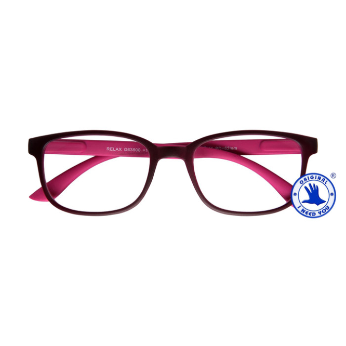 Leesbril I Need You +3.00 dpt Relax rood-roze