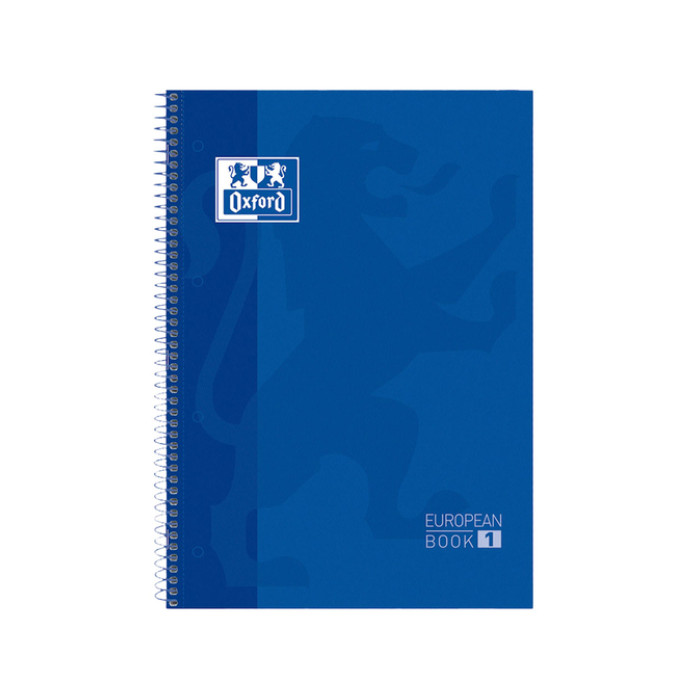Notitieboek Oxford Classic Europeanbook A4+ 4-gaats lijn 160pag dblauw