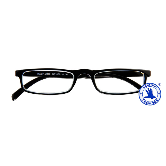 Leesbril I Need You +2.50 dpt Half-line zwart