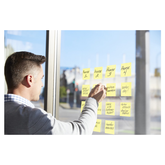 Memoblok Post-it Z-Note S330 Super Sticky 76x76mm geel 12 stuks