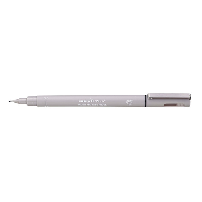 Fineliner Uni-ball Pin 0.5mm lichtgrijs