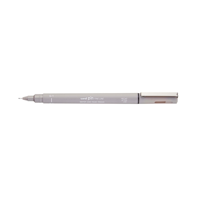 Fineliner Uni-ball Pin 0.1mm lichtgrijs